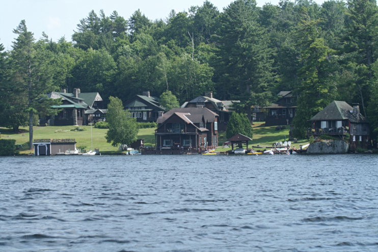 A Large Camp Compound on Western Shore of Upper Saranac